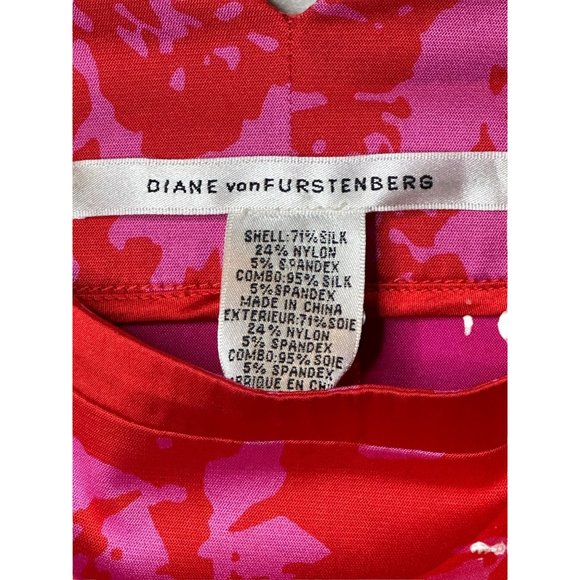 Diane von Furstenberg red & pink silk skirt (size 0) - Picture 3 of 6